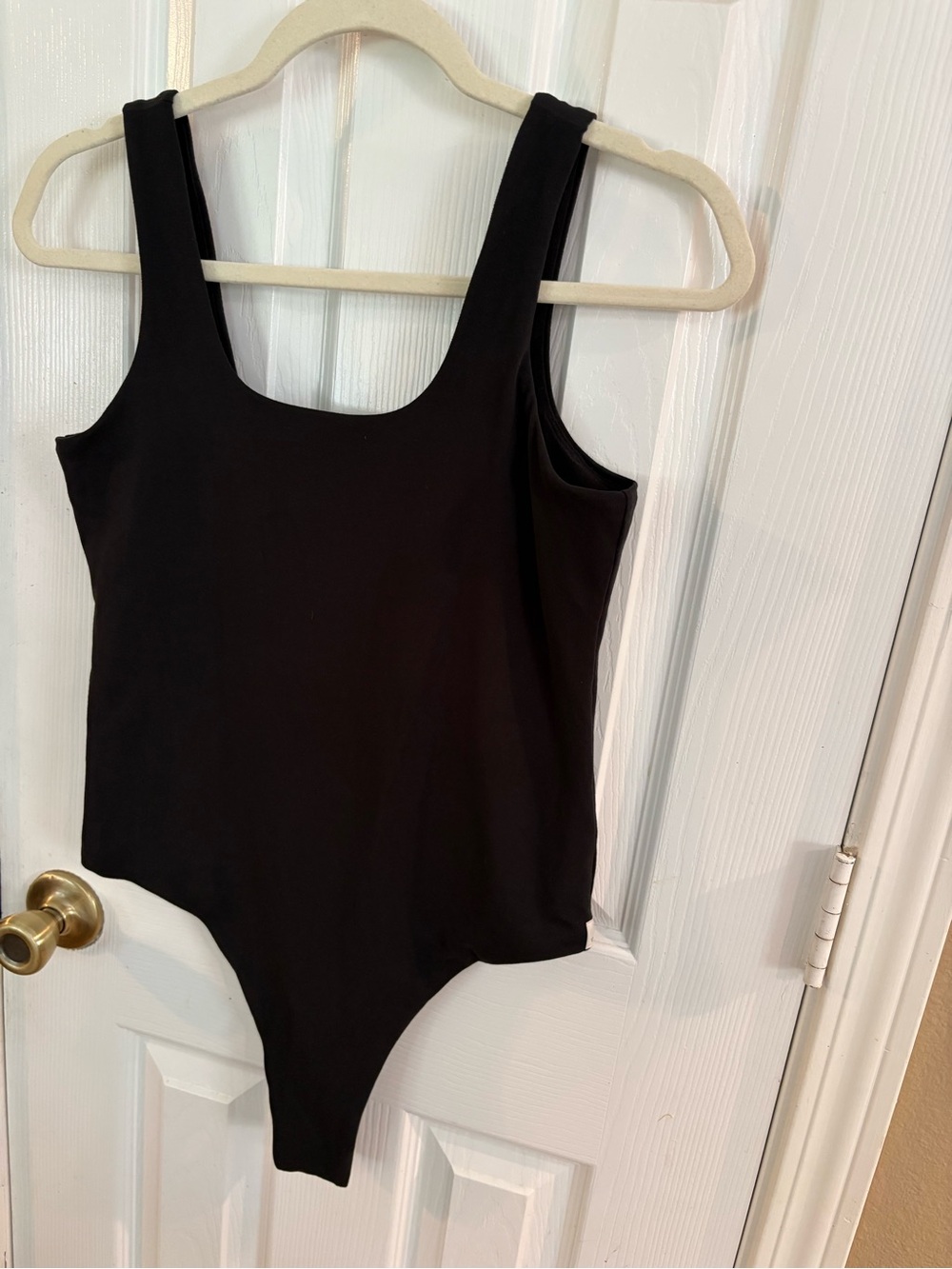 Vuori Halo DreamKnit Bodysuit Black Small Scoop soft stretch Athleisure Lounge
